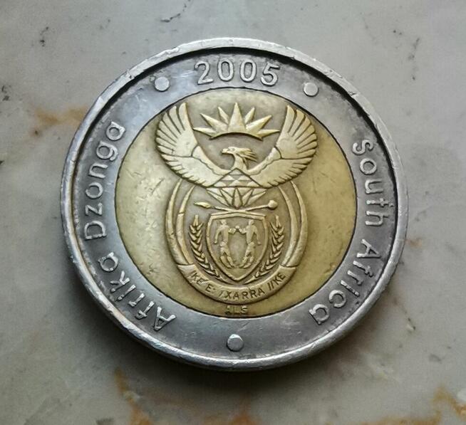 Moneta 5 rand, Afryka Południowa