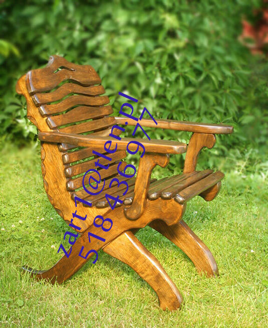 Meble ogrodowe, wygodnie wyprofilowane, atrakcyjny wzór.