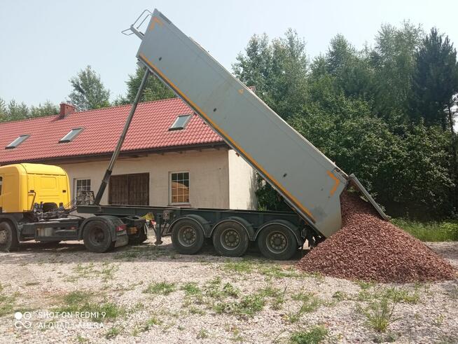 Koparko-ładowarka, transport kruszyw