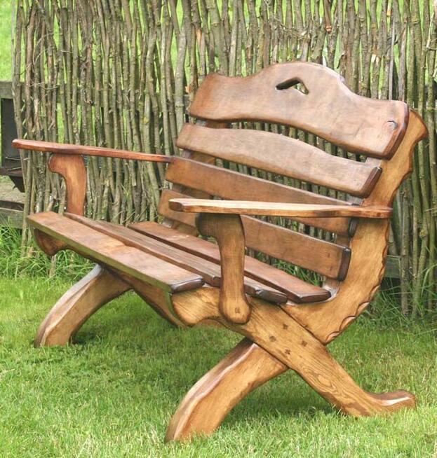 Meble ogrodowe, wygodnie wyprofilowane, atrakcyjny wzór.