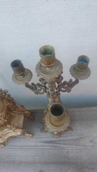 Zestaw kominkowy wykonany z mosiądzu