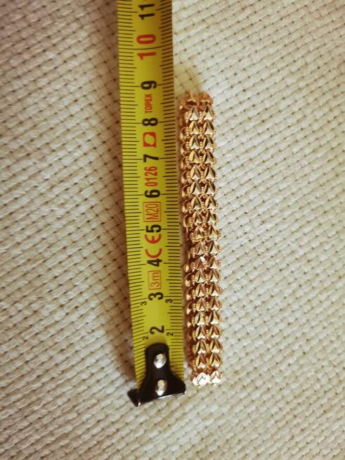 Pozłacany łańcuszek i bransoletka w serduszka