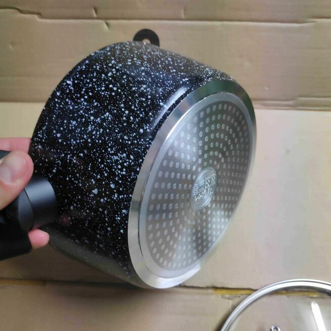 Garnki nieprzywierające 6el zestaw kuchenny z pokrywkami