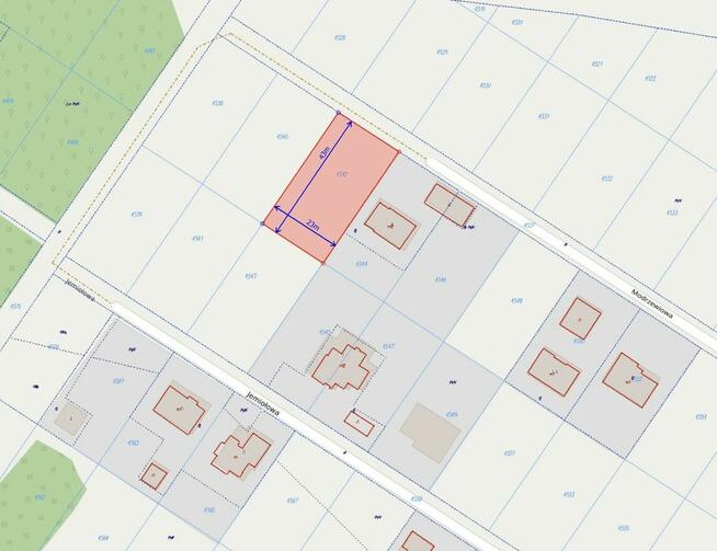 Działka 1000m2, ul. Modrzewiowa Rudna Mała