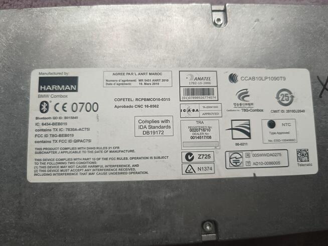 MODUŁ COMBOX, WZMACNIACZ HARMAN BLUETOOTH BMW X1