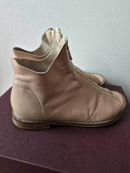 R.Polański r.38 skórzane sandały botki open toe