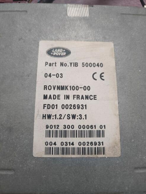 LAND ROVER, RANGE ROVER JEDNOSTKA GŁÓWNA CZYTNIK NAWIGACJI