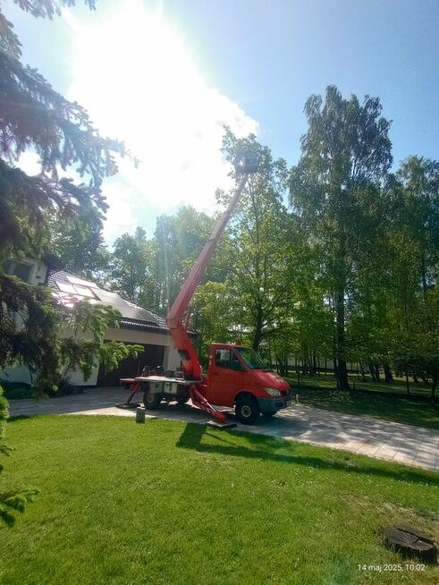 Wycinka drzew, usługi podnośnikiem koszowym, zwyżka