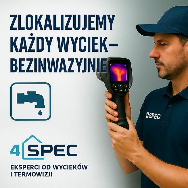 Lokalizacja wycieków z instalacji wodnych i grzewczych.