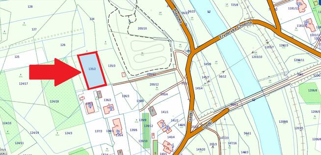 Na sprzedaż działka budowlana – Jasło, Gądki (nr 135/2)