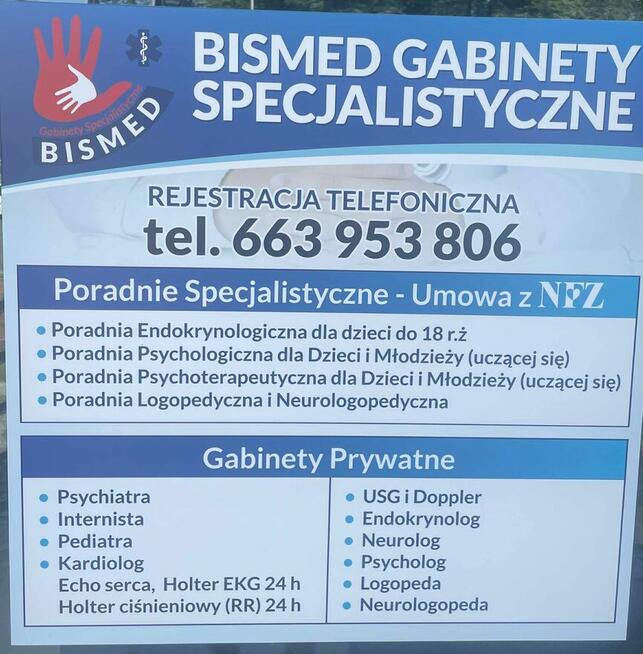 Gabinety Specjalistyczne Bismed – Szydłowiec