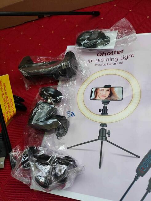 Lampa LED Okrągła pierścieniowa USB pilot Lampka kosmetyczna