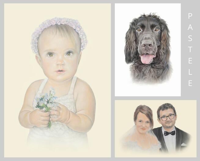 Portret ze zdjęcia NA ZAMÓWIENIE - Rysunek - Pastele - Obraz