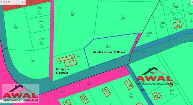 Działka budowlana Darzlubie gm. Puck, Pucka