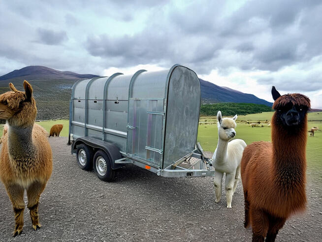 Przyczepa do przewozu żywych zwierząt do bydła cieląt owiec