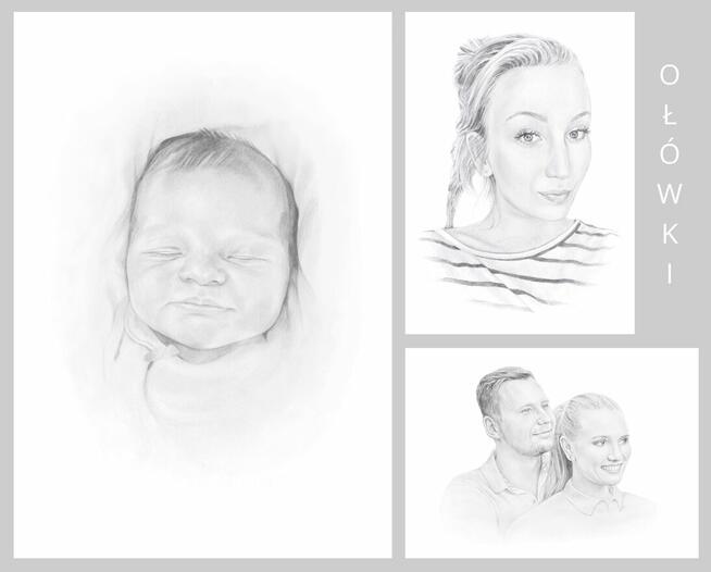 Portret ze zdjęcia NA ZAMÓWIENIE - Rysunek - Pastele - Obraz