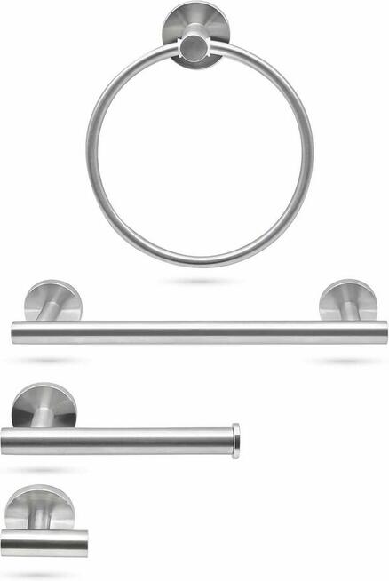 Wieszak Srebrny na ręczniki papier toaletowy stal nierdzewna