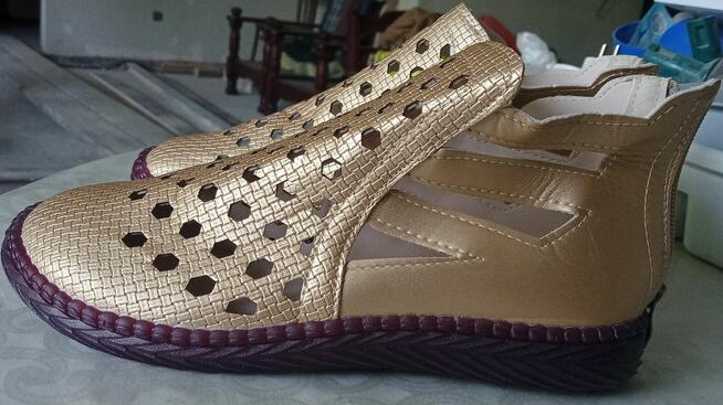 Złote Buty LUX Rozmiar 40 NOWE Cena z Wysyłką