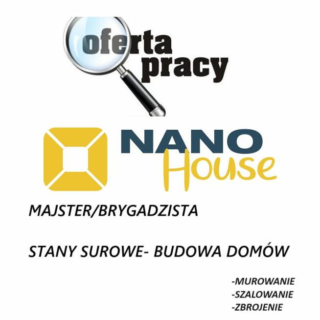 PRACA-MAJSTER/BRYGADZISTA-STANY SUROWE-BUDOWA DOMÓW