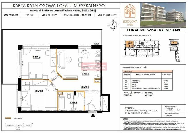 Promocja 3-pokojowe mieszkanie z dużym tarasem