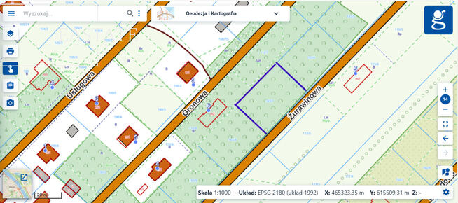 Działka budowlana Zalesie gm. Żabia Wola, Nowiny