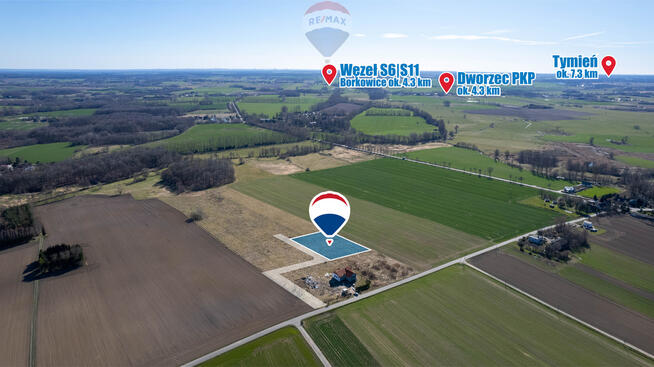 Piękna działka budowlana 2,5 km od morza - 35 arów