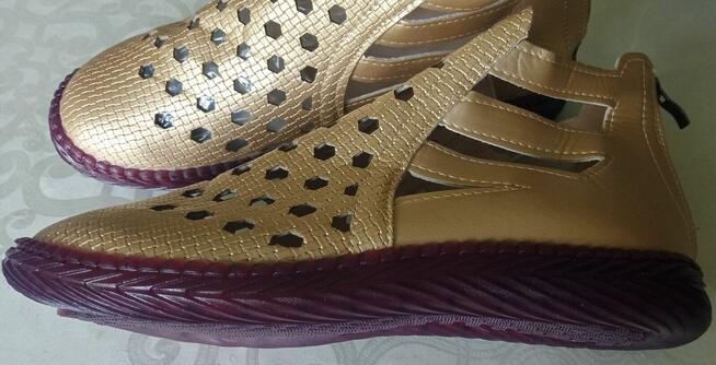 Złote Buty LUX Rozmiar 40 NOWE Cena z Wysyłką
