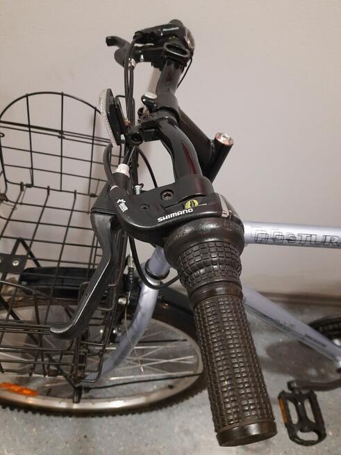 Rower rurystyczny z koszem.