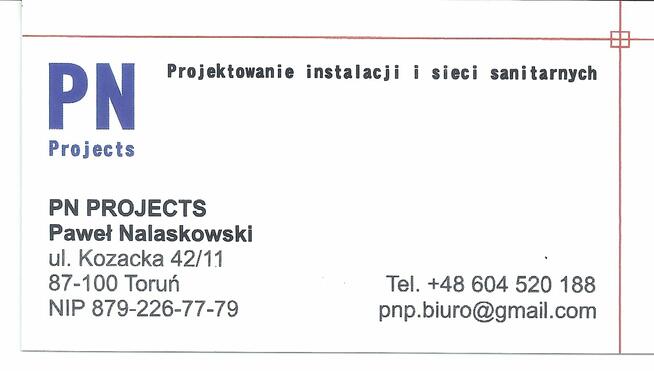 Projekt wewnętrznych instalacji sanitarnych
