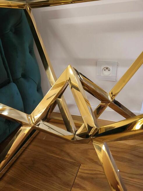 Stolik boczny, stolik złoty, LUXURY, AKANT Meble