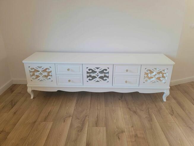 Szafka RTV, ażurowa, komoda, glamour AKANT Meble