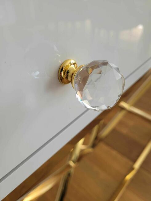 Konsola DIAMOND , Złota podstawa, GLAMOUR, AKANT Meble