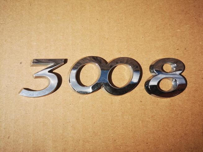 PEUGEOT 3008 Hybryda emblemat napis cyfry klapy tył