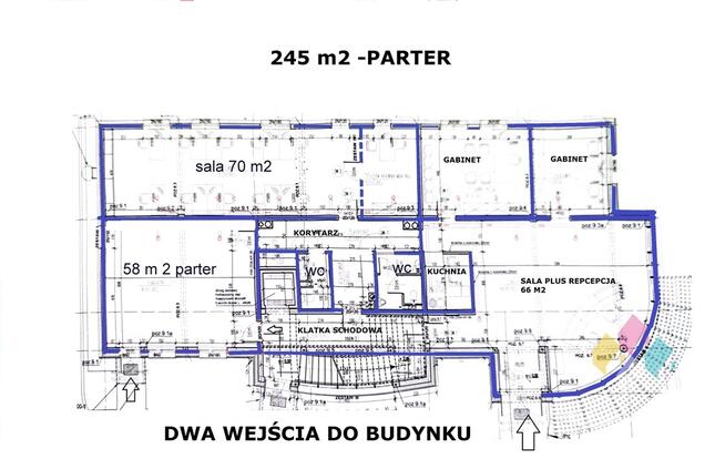 Lokal biurowo-usługowy, 245 m2, parter, parking