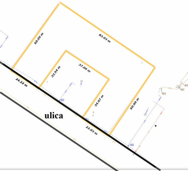 Szczeglino Mokre działka 7762 m2 przy drodze