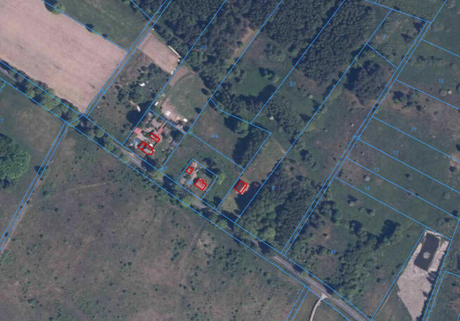 Szczeglino Mokre działka 7762 m2 przy drodze