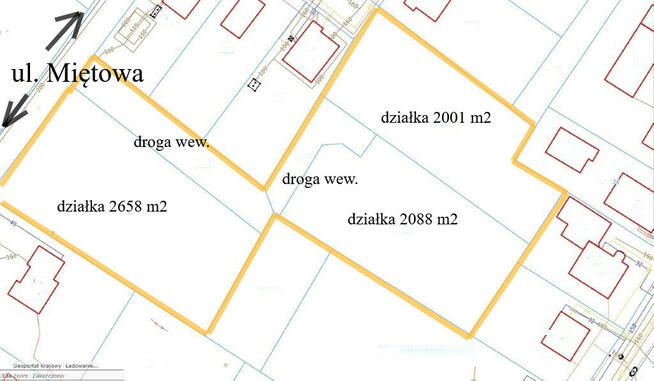 Koszalin ul. Miętowa duża działka budowl. 2658 m2
