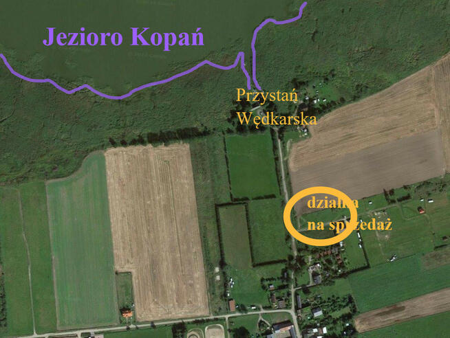 Kopań działka nad nad jeziorem oraz 1 km do morza