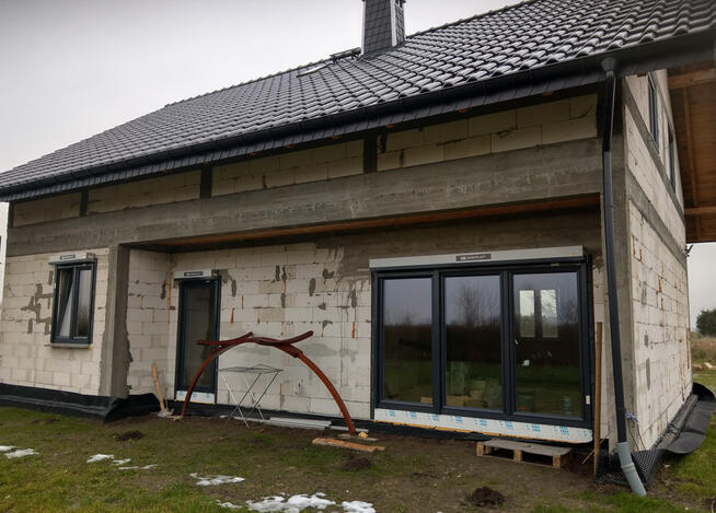 Gleźnowo dom w stanie surowym zamknietym dz 2 tys