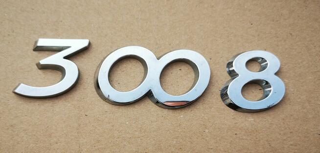 PEUGEOT 3008 Hybryda emblemat napis cyfry klapy tył