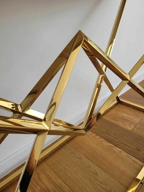 Konsola DIAMOND , Złota podstawa, GLAMOUR, AKANT Meble