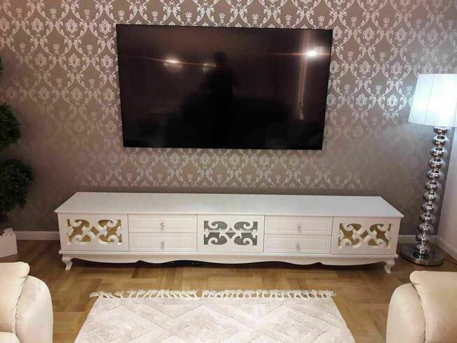 Szafka RTV, ażurowa, komoda, glamour AKANT Meble