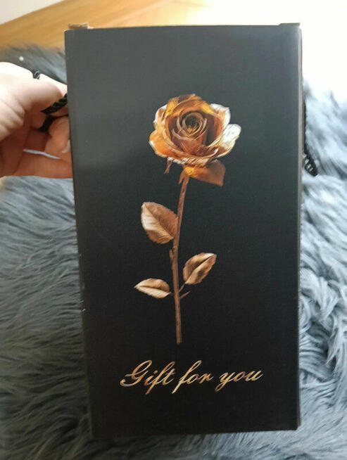 Róża w szkle- świecąca