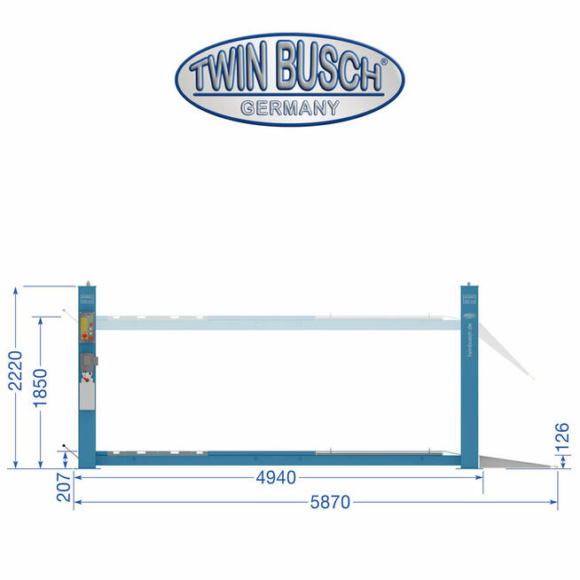 Podnośnik 4-kolumnowy diagnostyczny powystawowy TW 445