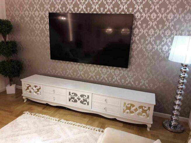 Szafka RTV, ażurowa, komoda, glamour AKANT Meble