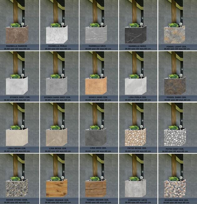 gres 60/60 002 grube 2 cm stones rektyfikowane matowe Gat.1