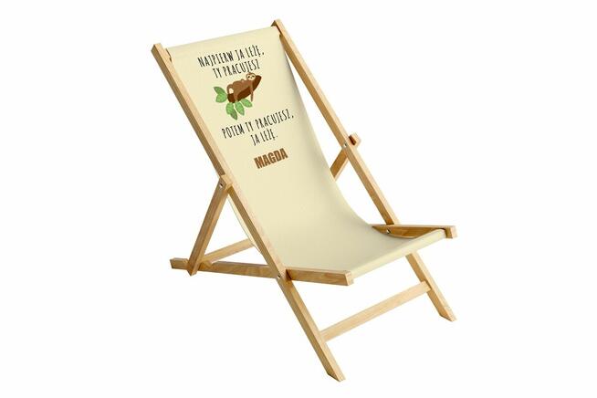 Leżak ogrodowy z własny nadrukiem produkcja własny wzór prez