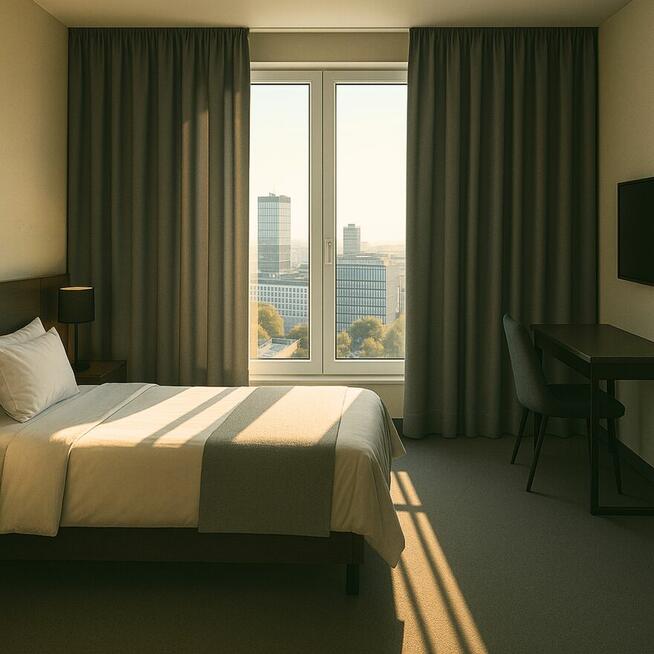 Zasłona Blackout zaciemniająca do Hoteli - z Certyfikatem