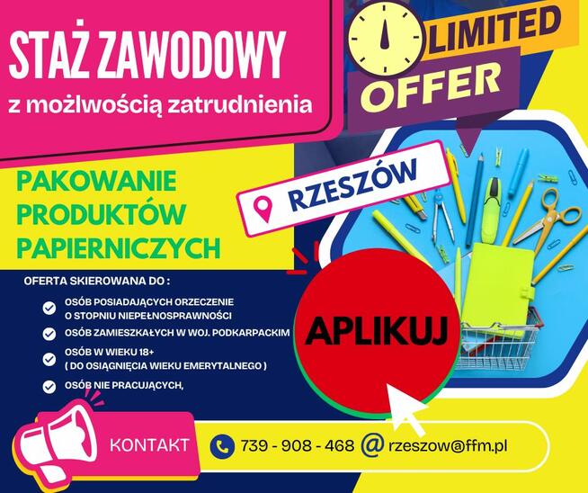 Staż - Pakowanie art. papierniczych