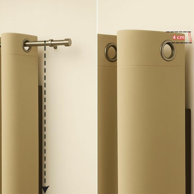 Zasłona zaciemniająca Blackout na wymiar - trudnopalna